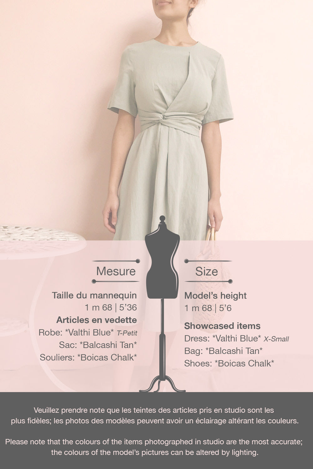 Valthi Blue Linen A-Line Midi Dress | La petite garçonne template