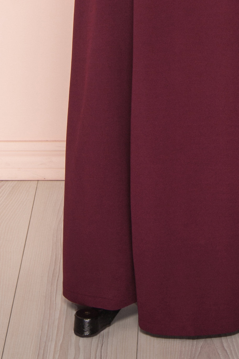 Dunia Burgundy | Burgundy Halter Gown
