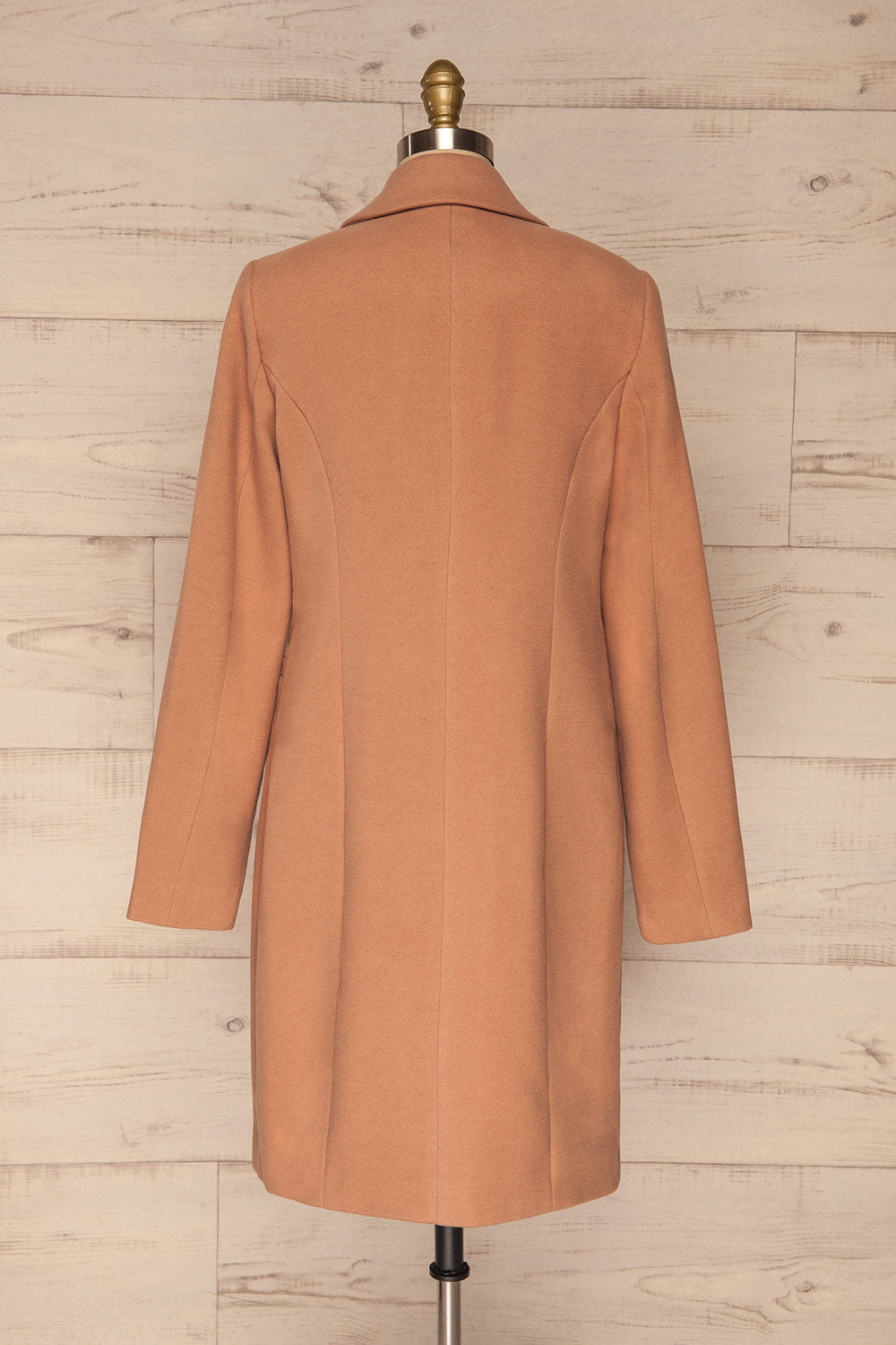 Dunkerque Blush Pink Double Breasted Coat | La Petite Garçonne back view