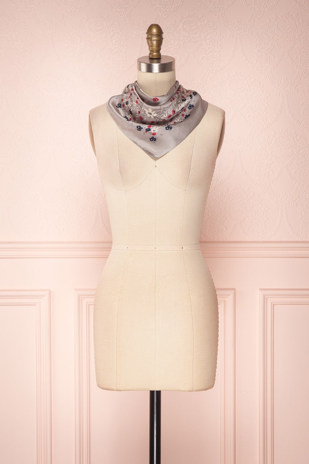 Éclat d'Été Gris Colourful Silky Square Scarf | Boutique 1861 4