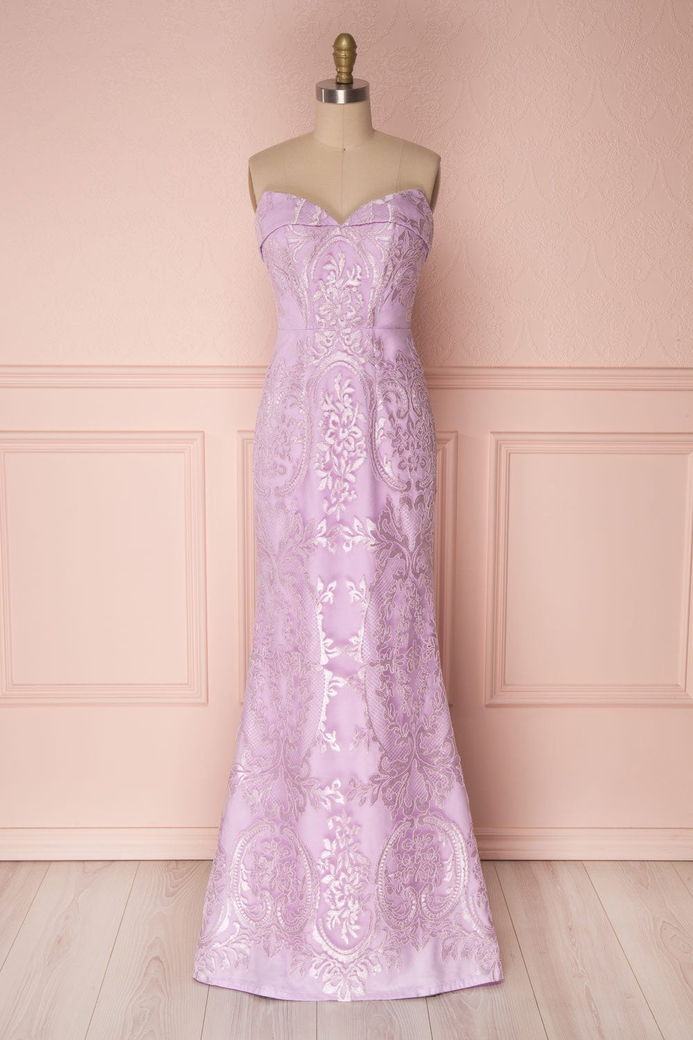 Edilma Lilac Embroidered Bustier Mermaid Gown | Boudoir 1861 plus