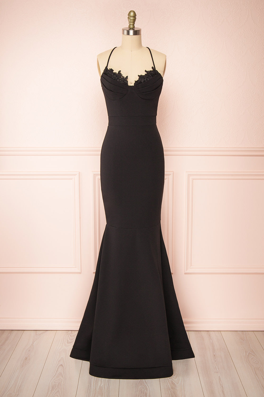 Edyth Robe Maxi Noire Coupe Sirne | Boutique 1861 Edyth Robe Maxi Noire Coupe Sirne | Boutique 1861