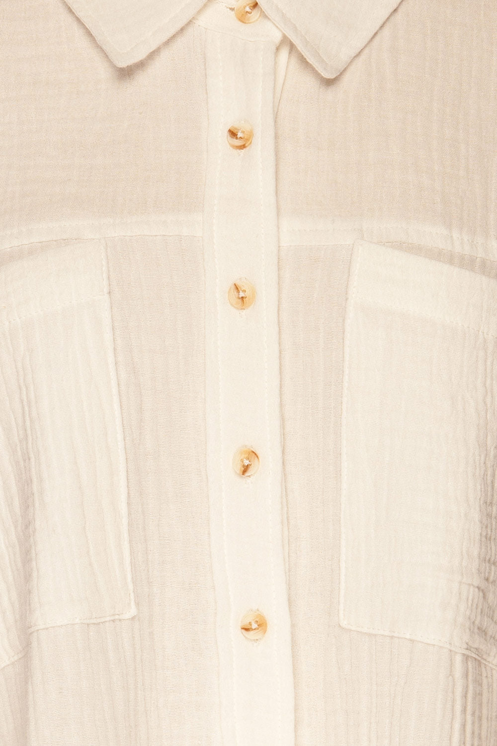 Eggesvik White Textured Button-Up Shirt | La petite garçonne fabric