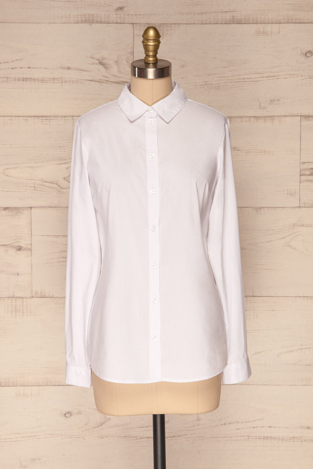 Eggodden Blanc White Long Sleeved Shirt | La Petite Garçonne front view