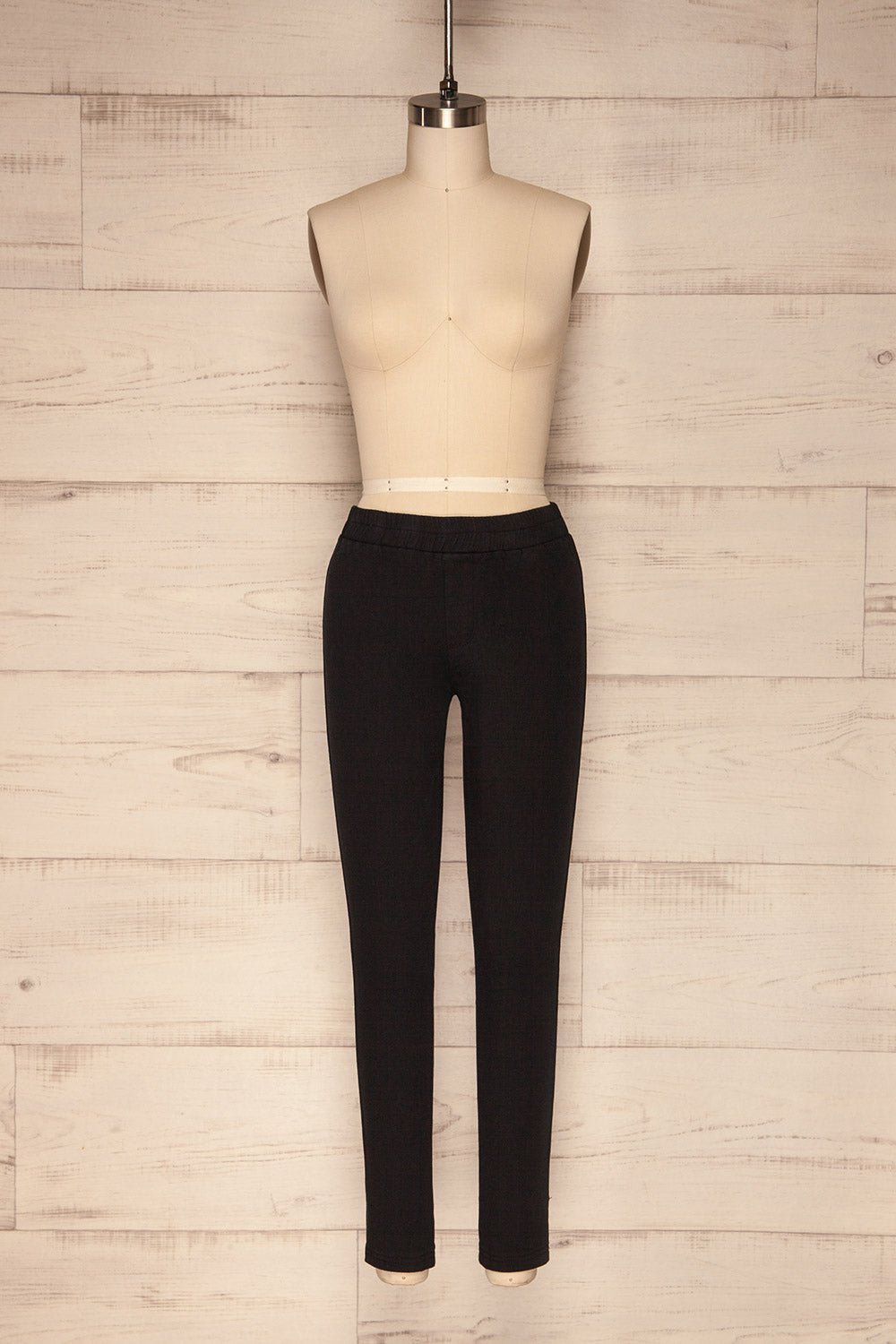 Eggum Coal Black Fitted Denim Pants | FRONT VIEW | La Petite Garçonne