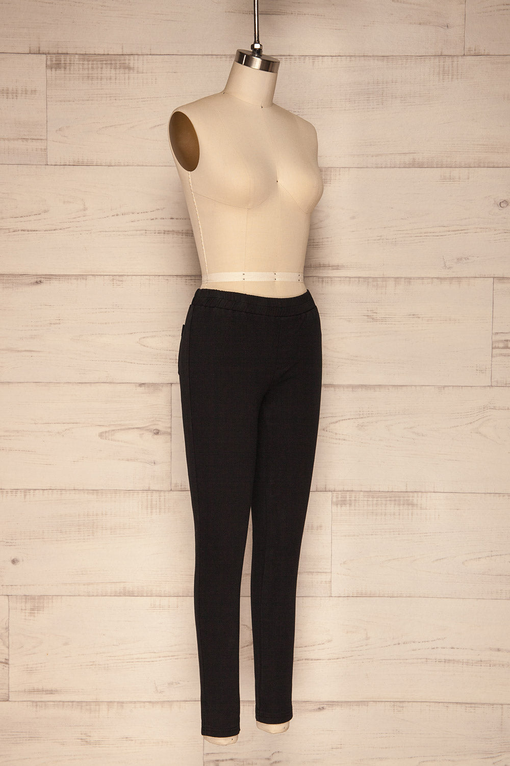 Eggum Coal Black Fitted Denim Pants | SIDE VIEW | La Petite Garçonne