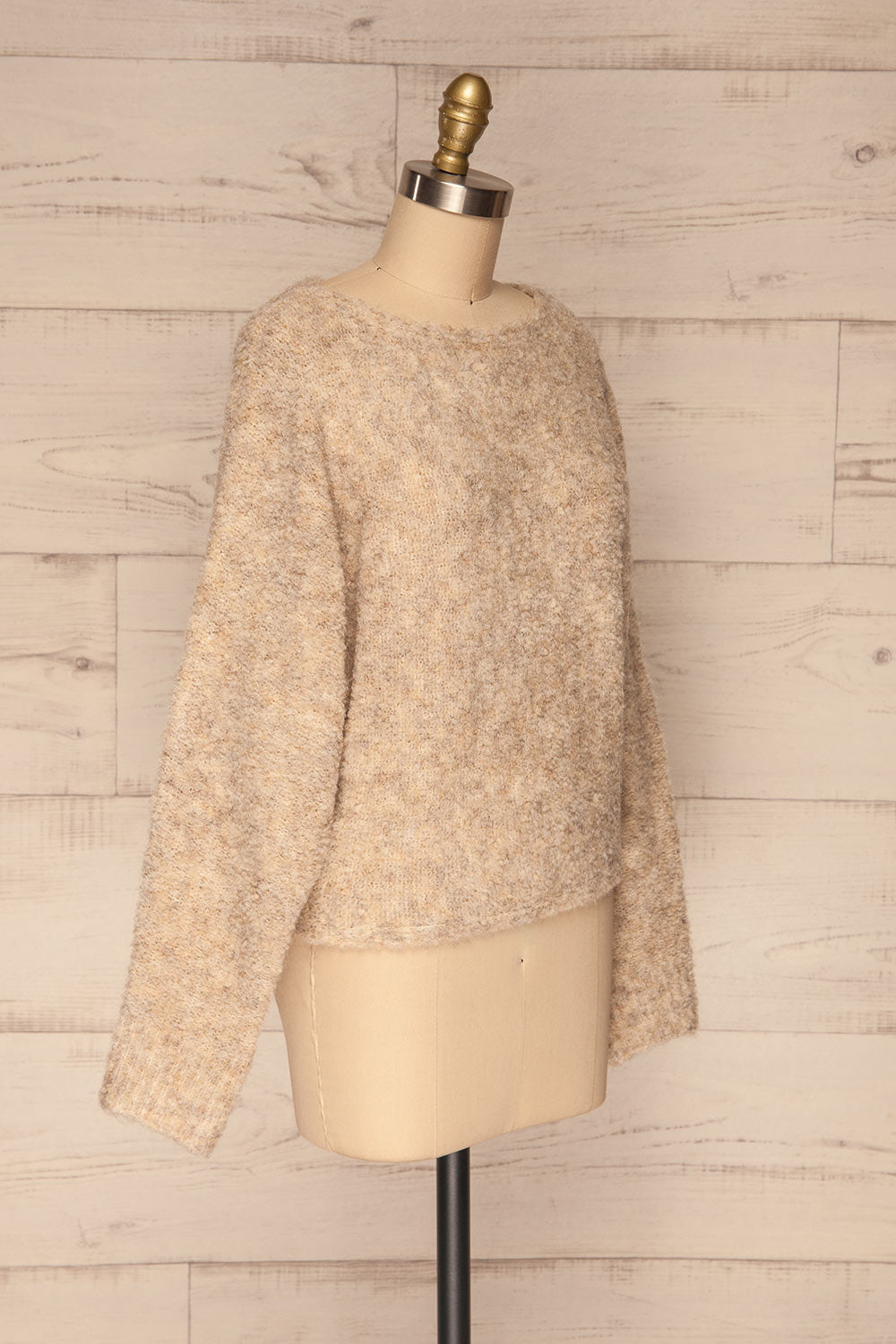 Egilsvik Beige Knit Sweater | La Petite Garçonne side view