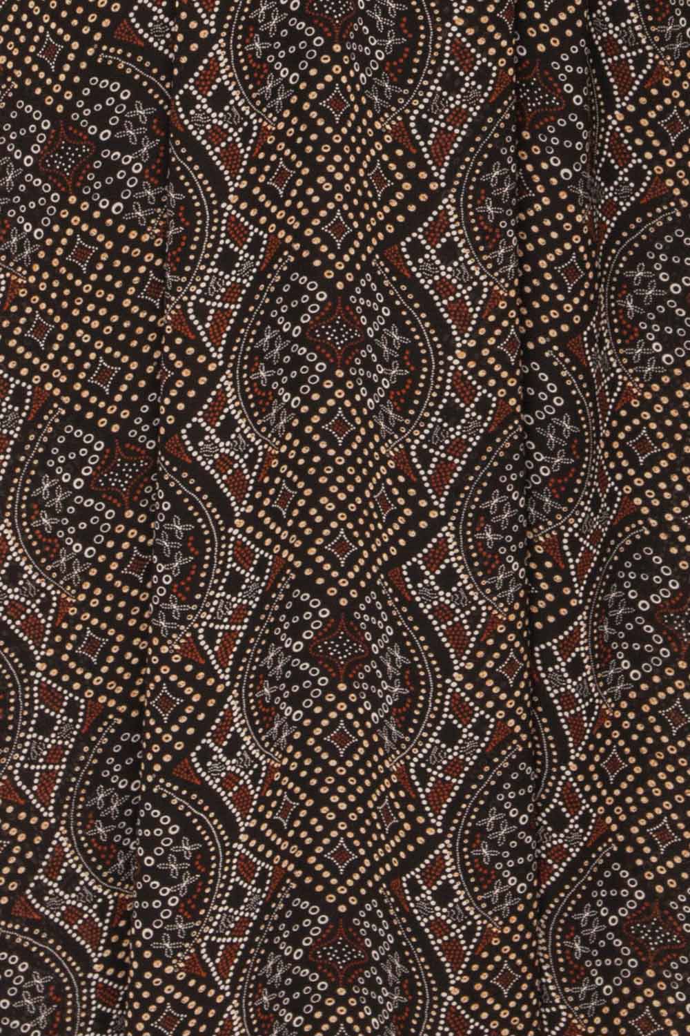 Eidsoyra Black & Pattern Maxi Summer Dress | La petite garçonne fabric