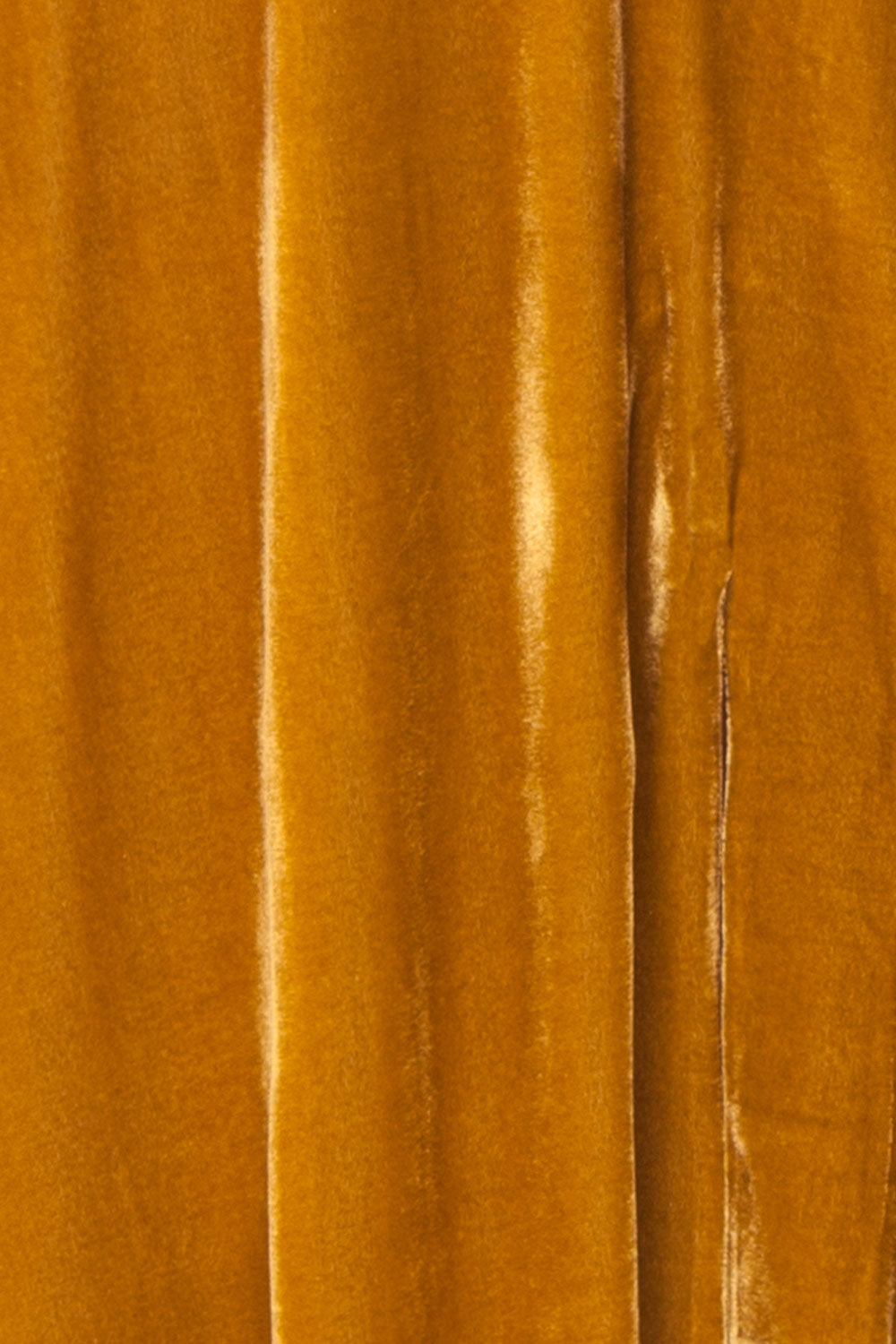 Eileen Mustard Yellow Velvet A-Line Gown | Boutique 1861 fabric detail