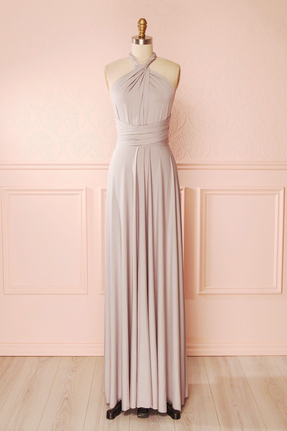 Elatia Lune Gray Convertible Infinity Dress | Boudoir 1861 halter
