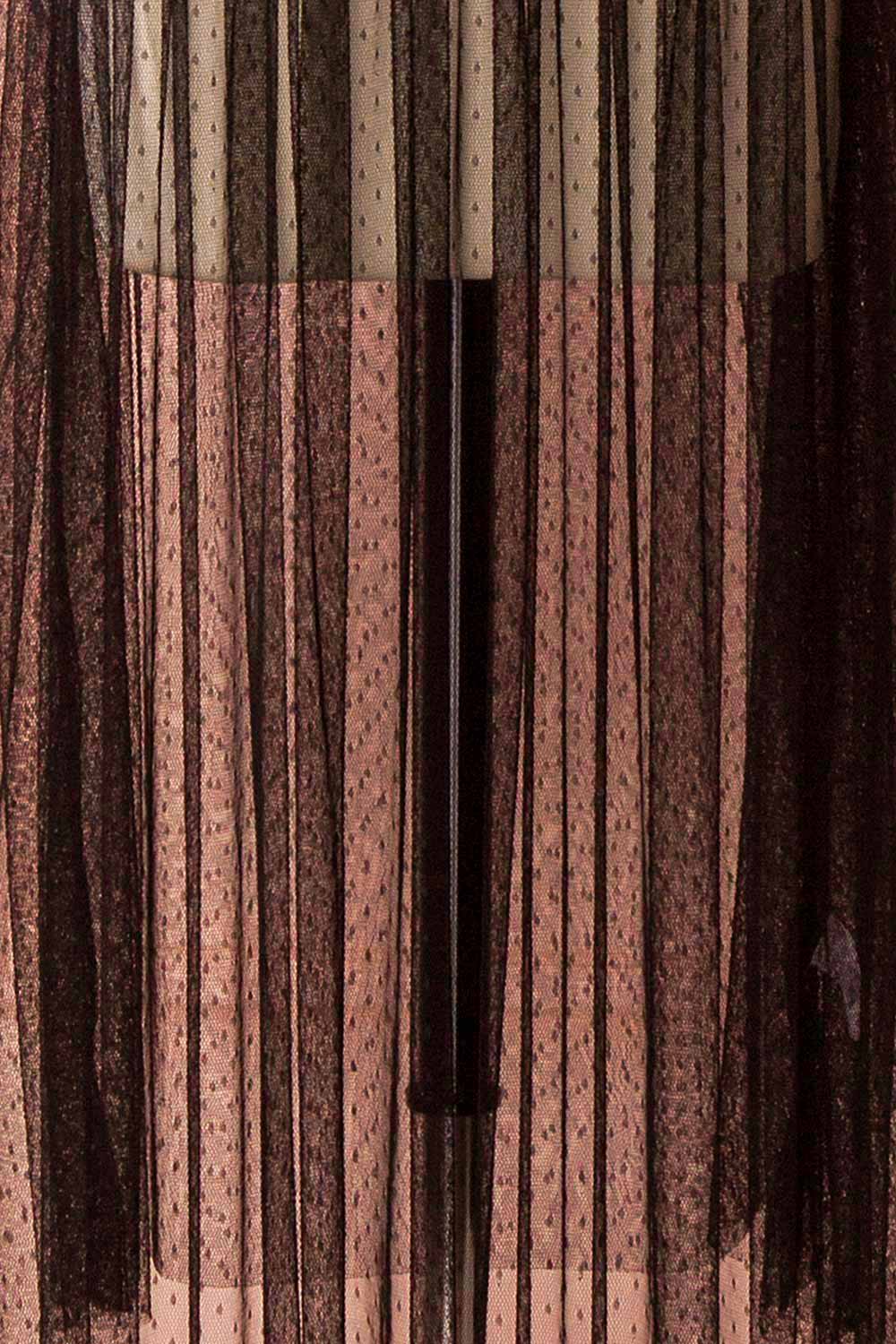 Éléa Noir Black Polkadot Mesh Midi Smock Dress | Boutique 1861