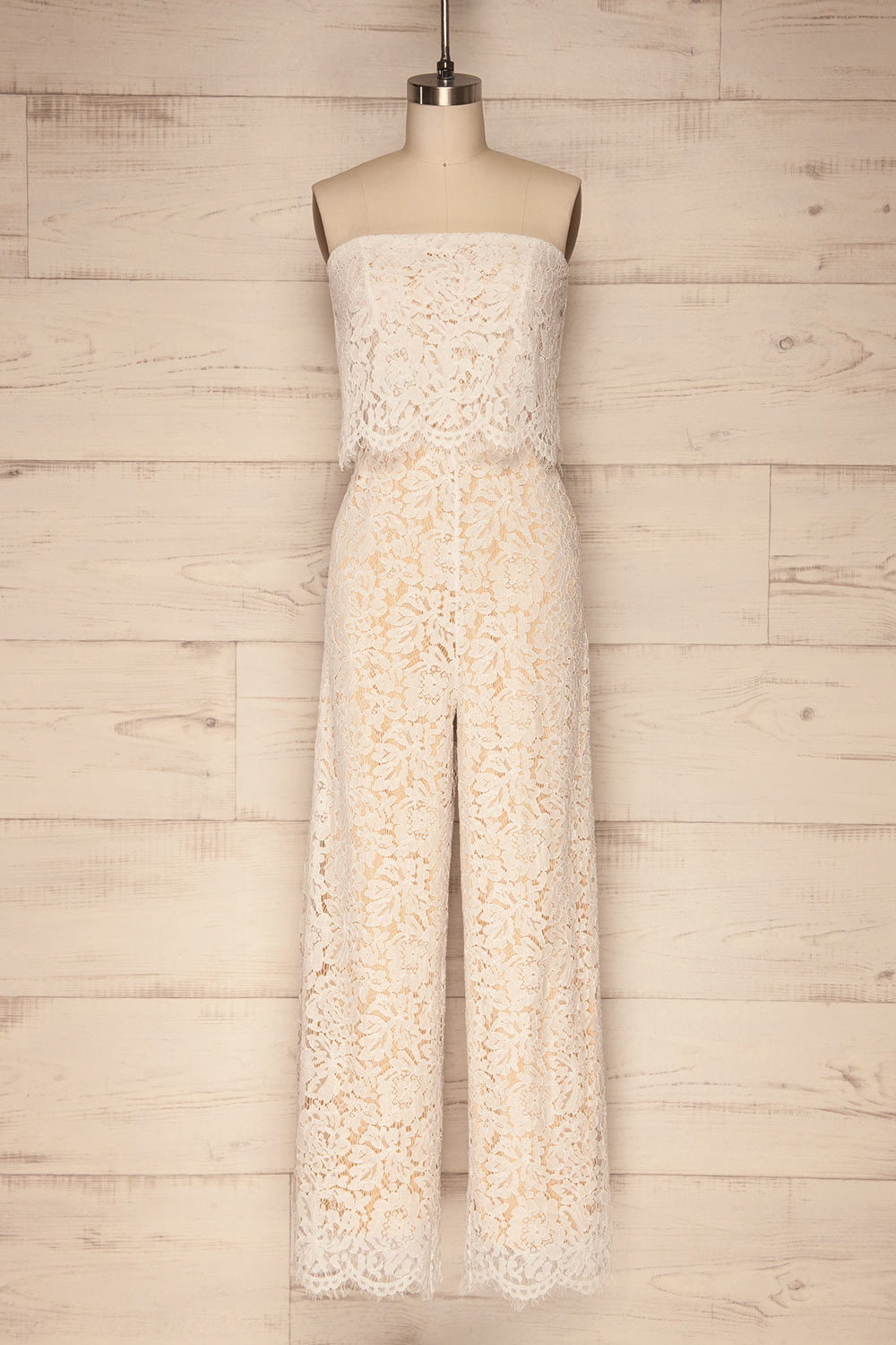 Eleftherio White Beige Bustier Jumpsuit La Petite Garçonne