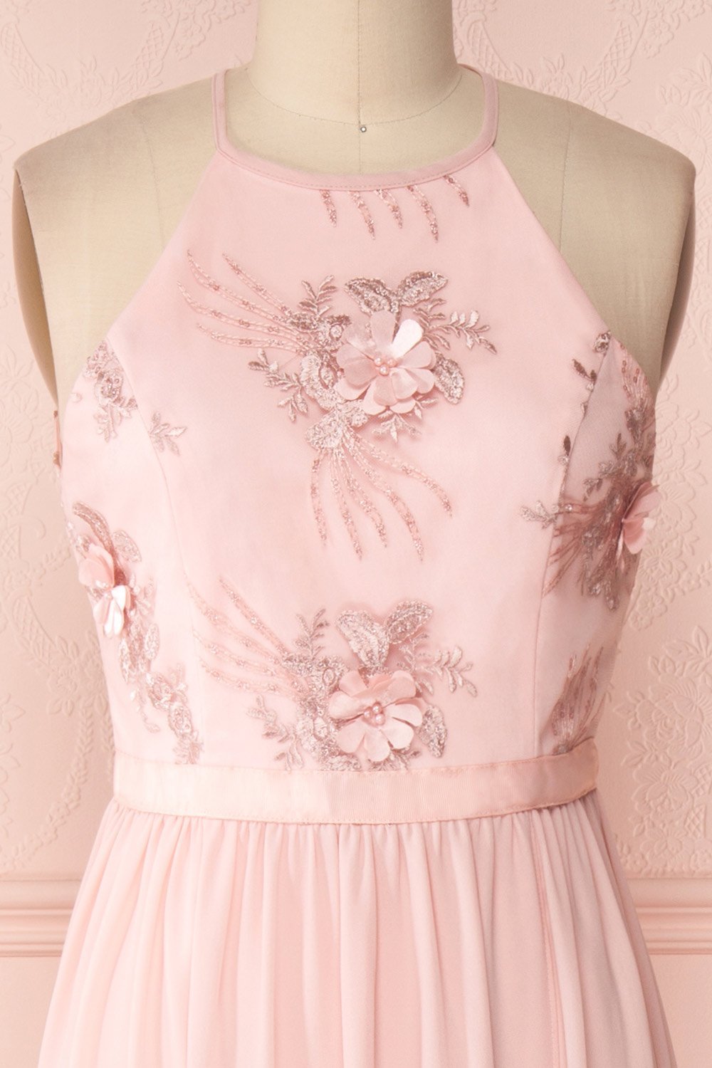 Elinor | Pink Halter Gown