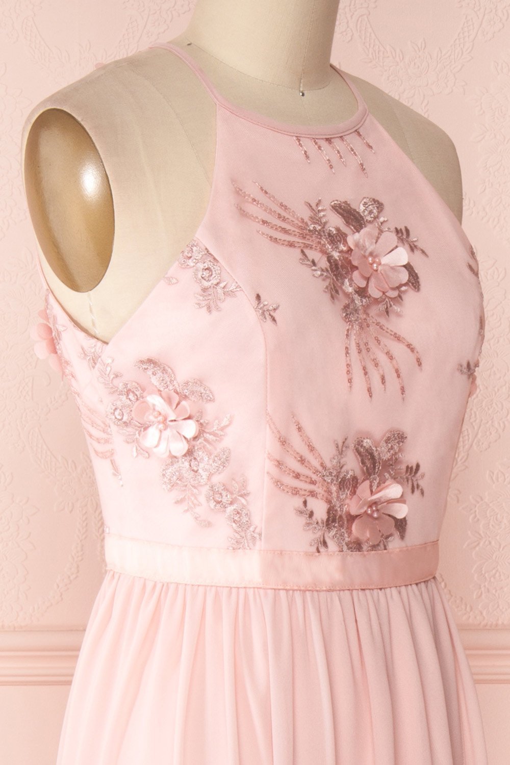 Elinor | Pink Halter Gown