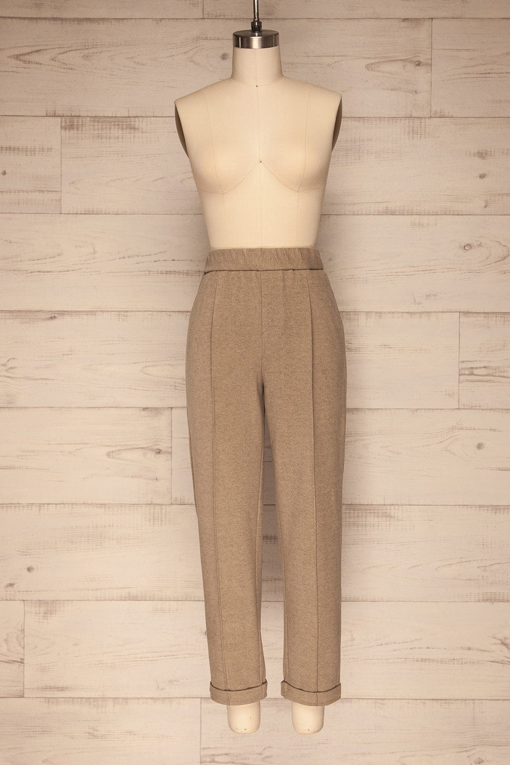 Elk Beige Straight Leg Pants | La petite garçonne plus