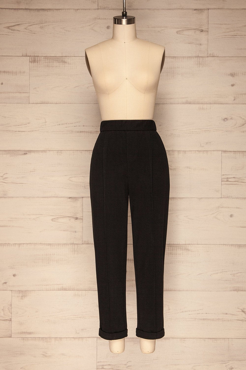Elk Black Straight Leg Pants | La petite garçonne plus