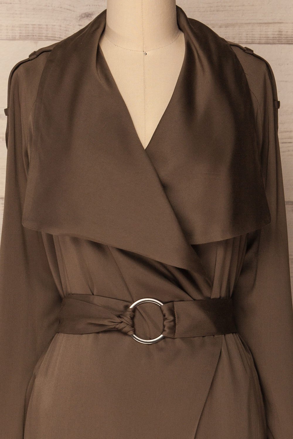 Elverum Dark Khaki Long Trench Coat | La Petite Garçonne Chpt. 2