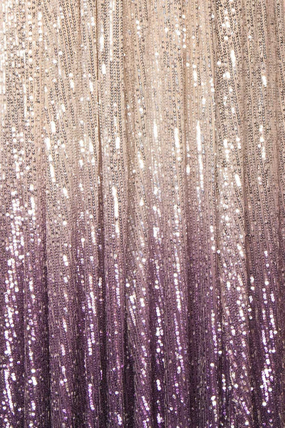 Emerentine Ombre Sequin Gown | Robe longue fabric close up | Boutique 1861