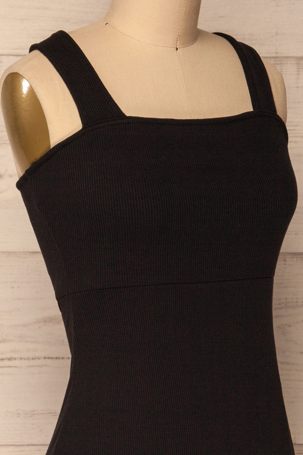Episcopi | Black Ribbed Dress