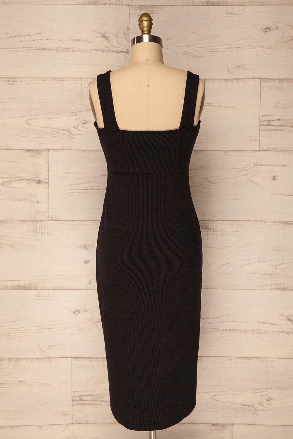 Episcopi | Black Ribbed Dress