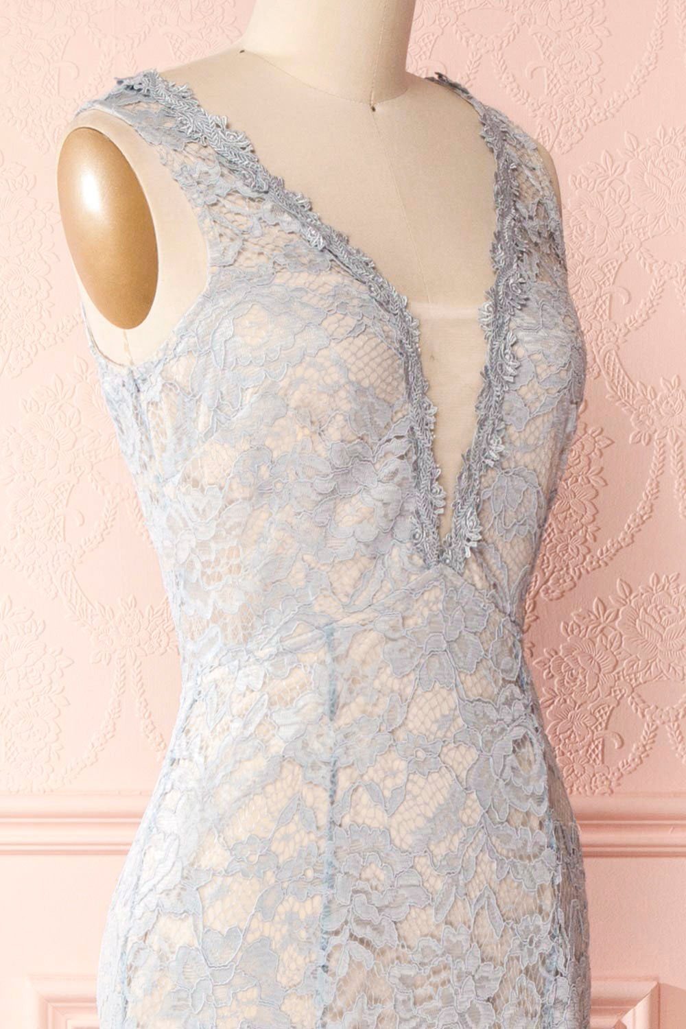 Eranka Light Blue Lace Mermaid Gown | Boudoir 1861