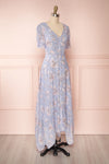 Espella Lilac Floral Buttoned Maxi Dress | Boutique 1861 side view