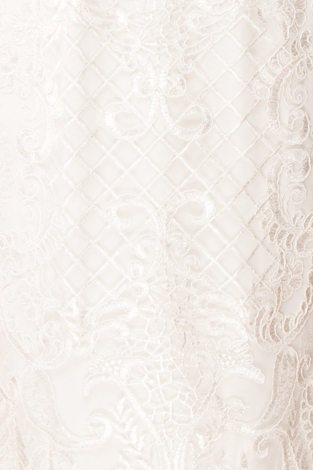 Esperance White Mermaid Gown | Robe Bustier | Boudoir 1861 fabric detail 