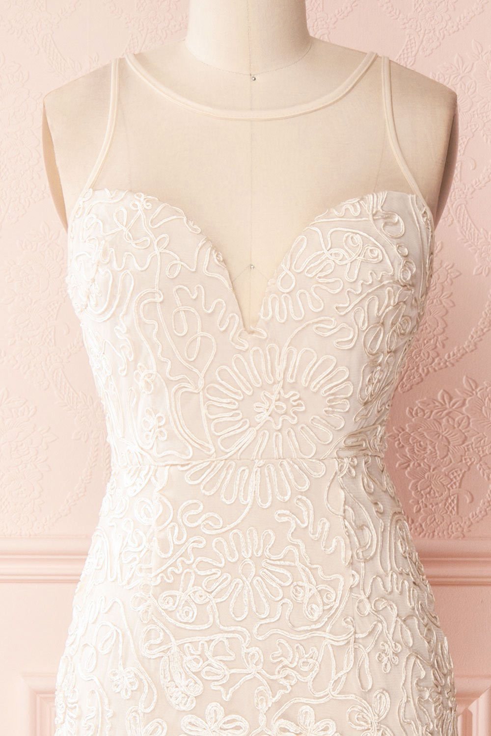 Etita Cream Embroidered Mermaid Gown | Boudoir 1861