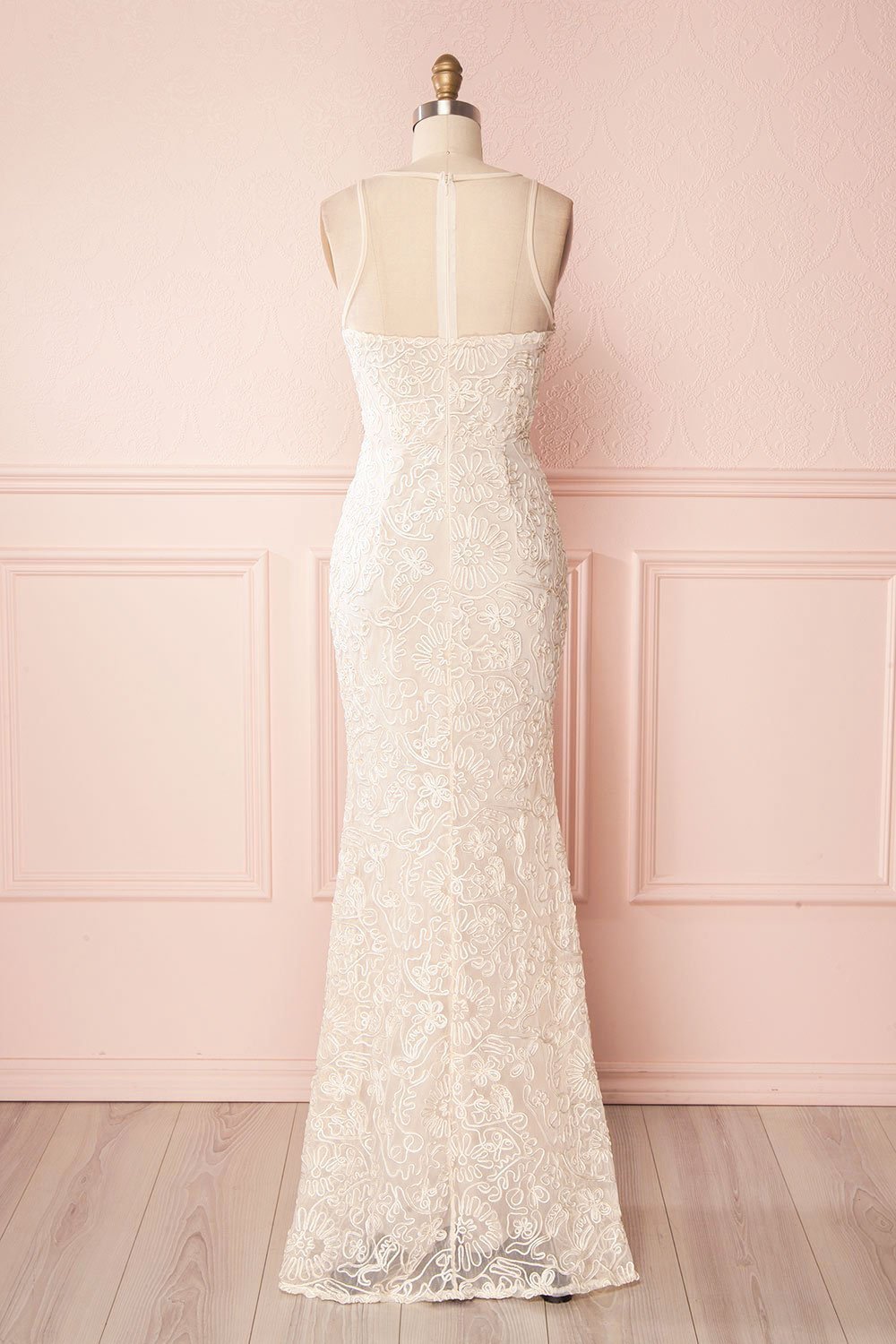 Etita Cream Embroidered Mermaid Gown | Boudoir 1861