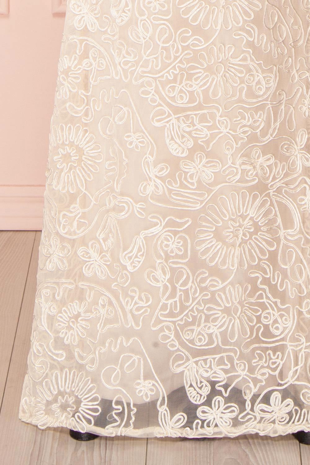 Etita Cream Embroidered Mermaid Gown | Boudoir 1861