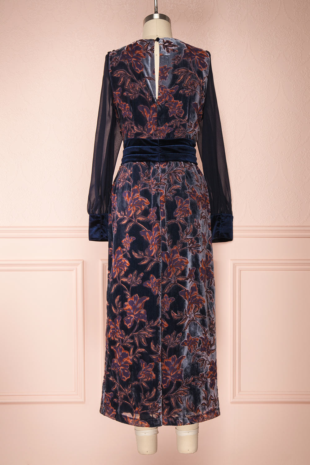 Eunika Black Floral Embroidered Jumpsuit | Boutique 1861 back view