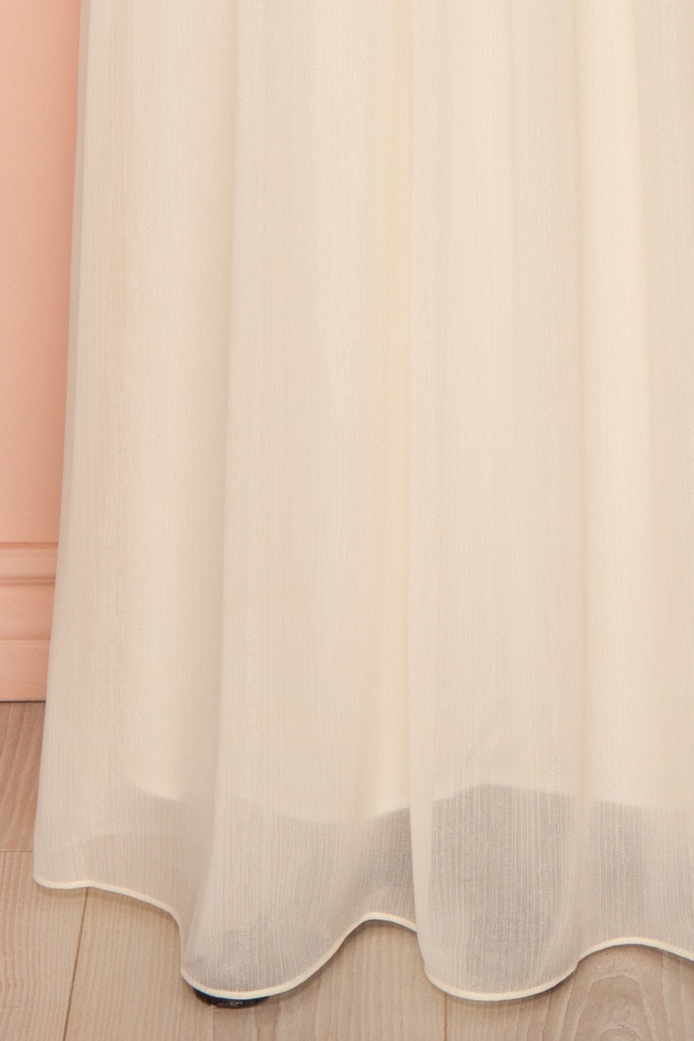 Ezechielle | Robe Maxi Ivoire à Ceinturre Scintillantte