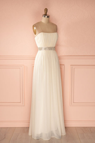 Ezechielle | Ivory Shimmering Maxi Dress