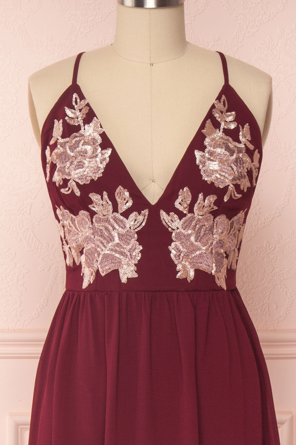 Ezreal Vin | Robe Maxi Broderies Fleuries