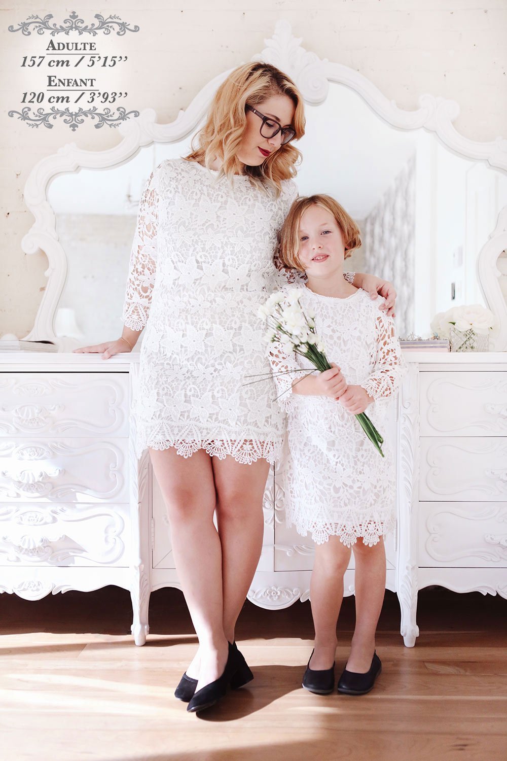 Fiametta White Crocheted Lace Dress | Boutique 1861