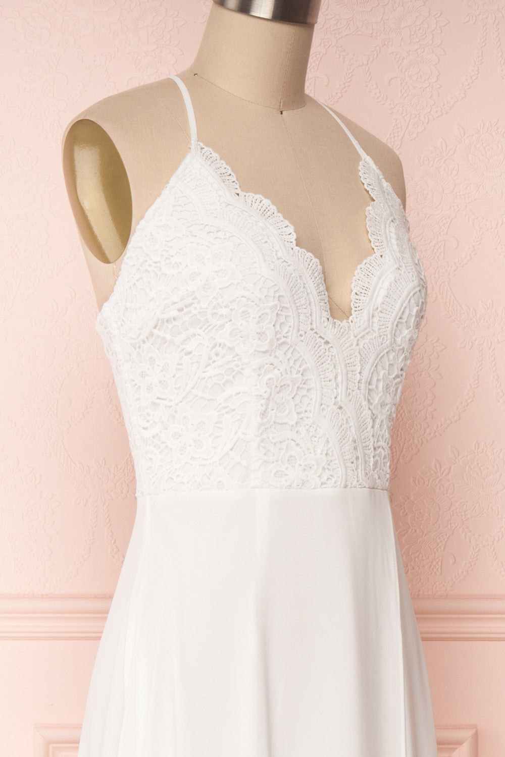 Fabia Ivory White Lace & Chiffon Bridesmaid Dress | Boudoir 1861