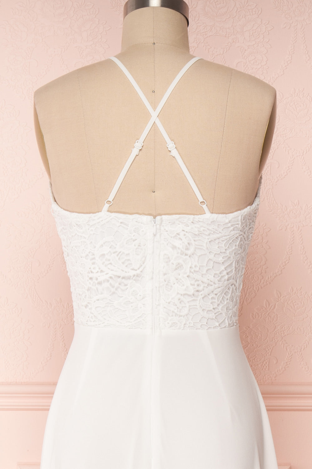 Fabia Ivory White Lace & Chiffon Bridesmaid Dress | Boudoir 1861
