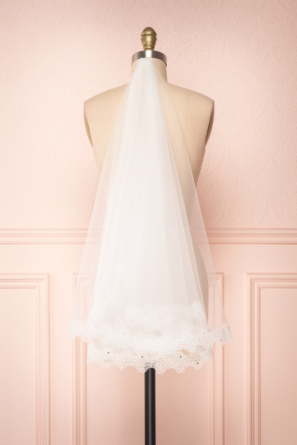 Fadeyushka White Embroidered Wedding Veil | Boudoir 1861