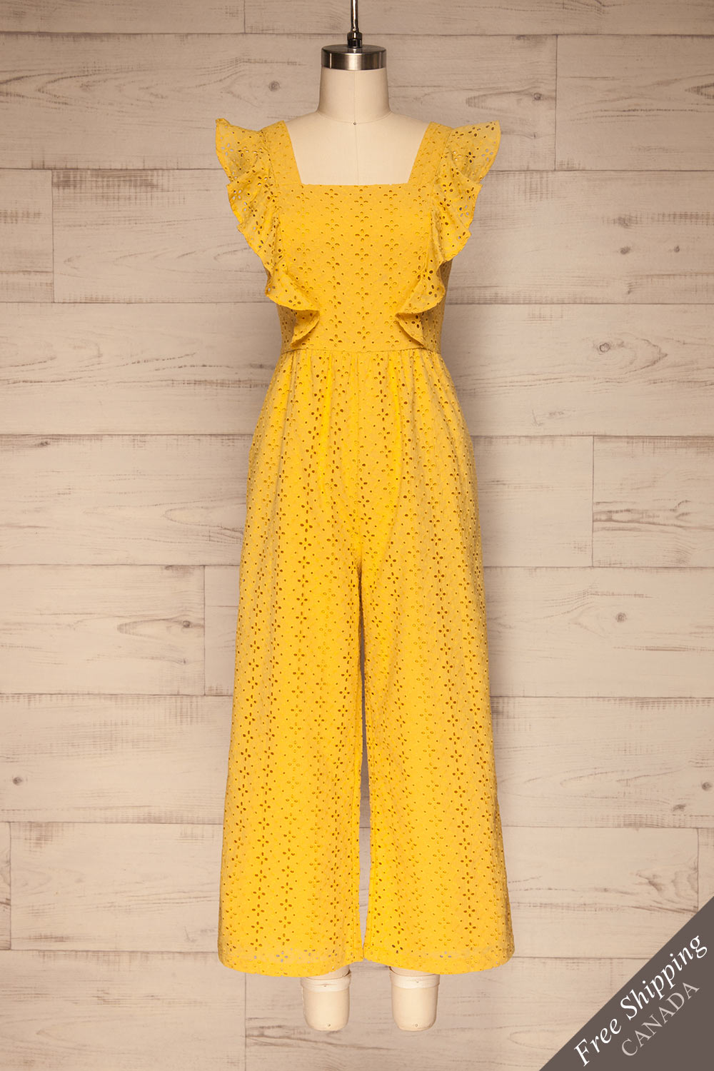 Fagervik Yellow Wide Leg Jumpsuit | La petite garçonne front view