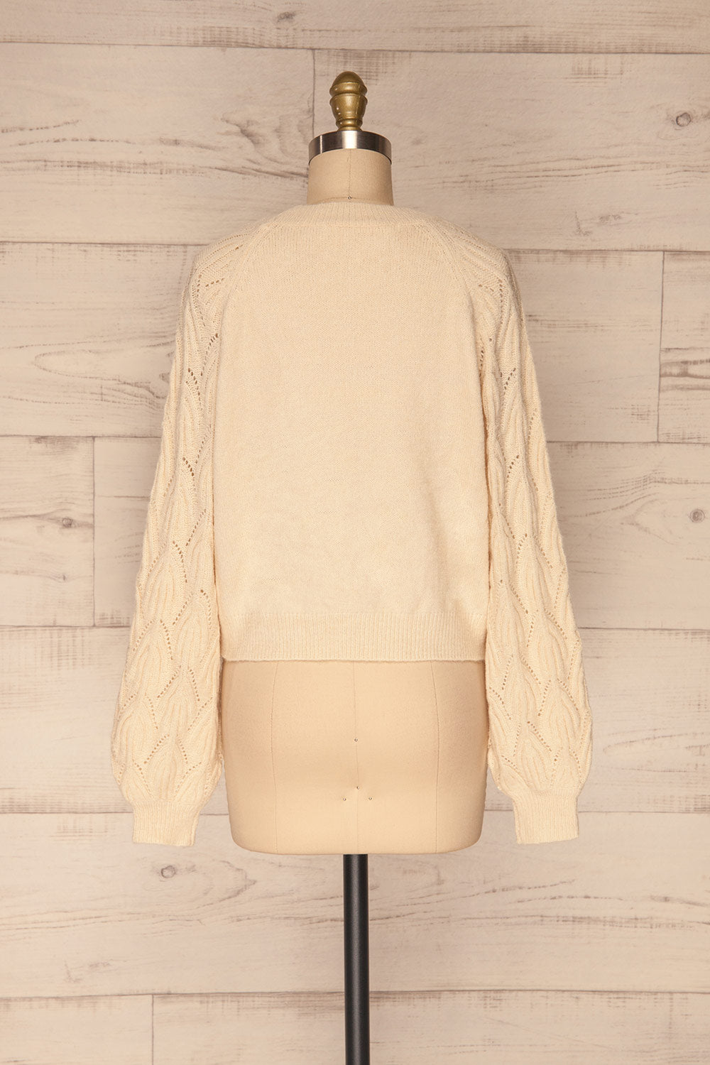 Fanavoll Beige Knit Sweater | La Petite Garçonne back view