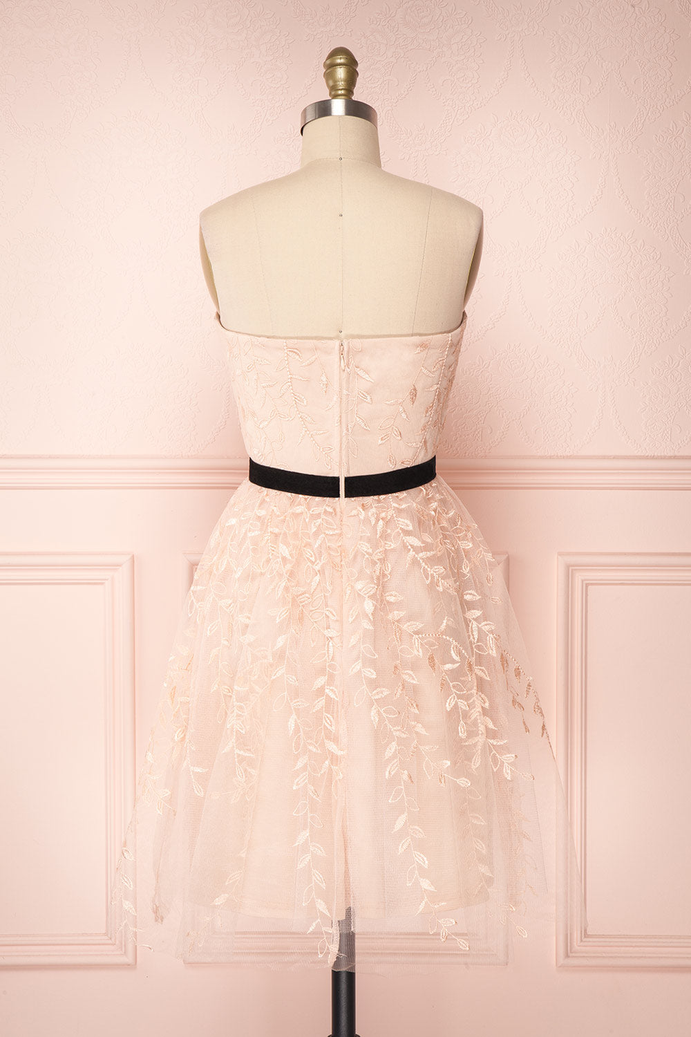 Fanely Blush | Pink Embroidered Dress