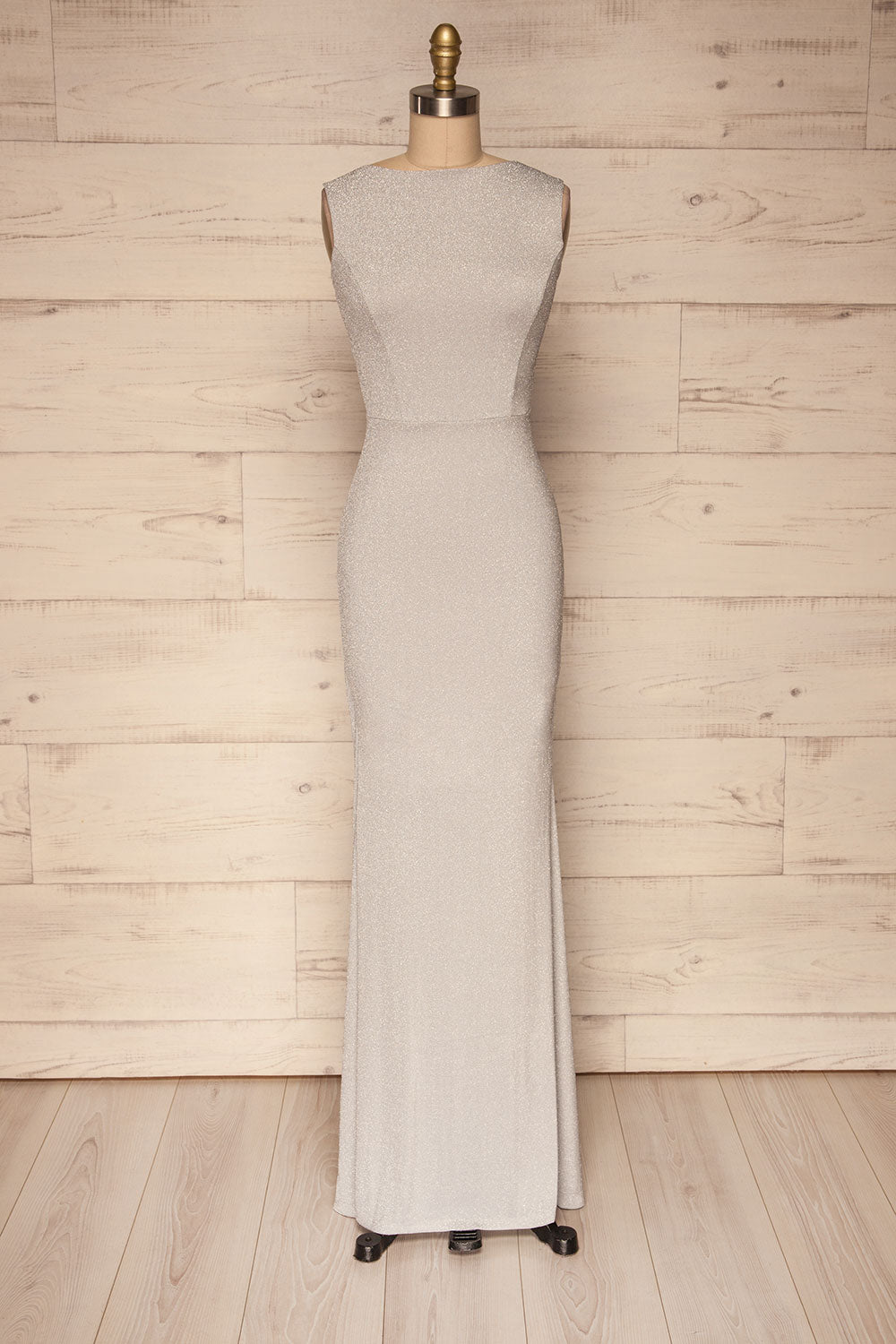 Farbrors Silver Maxi Dress | Robe | La Petite Garçonne front view