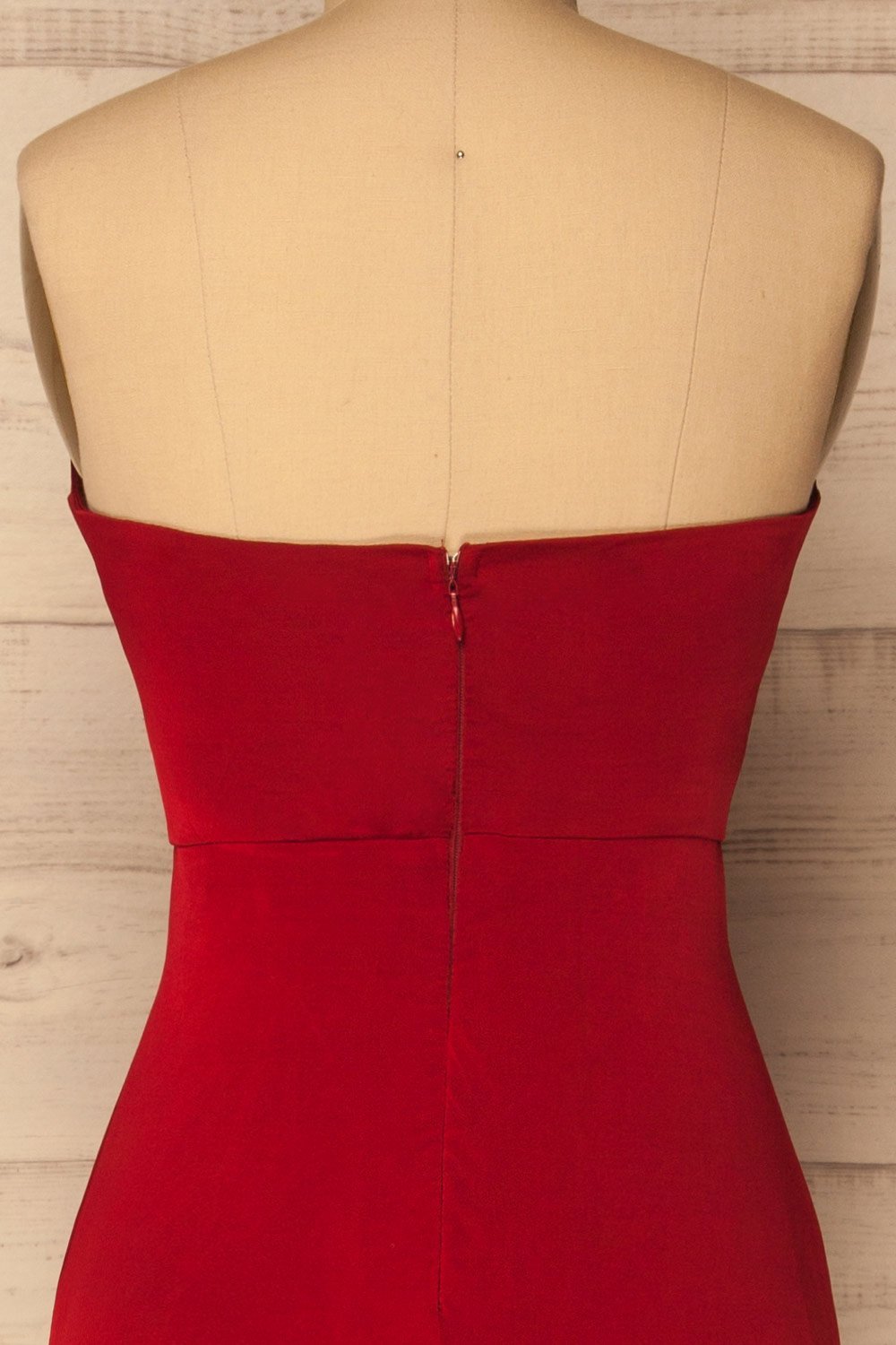 Farnay Red Bustier Mermaid Gown | La Petite Garçonne
