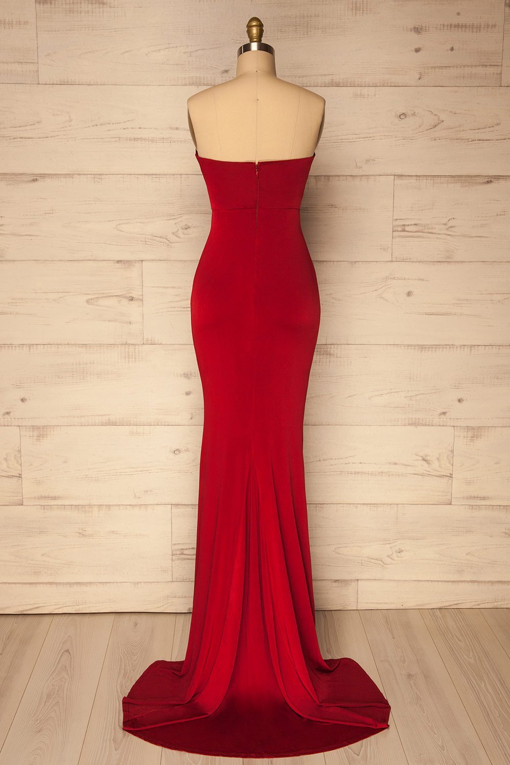 Farnay Red Bustier Mermaid Gown | La Petite Garçonne