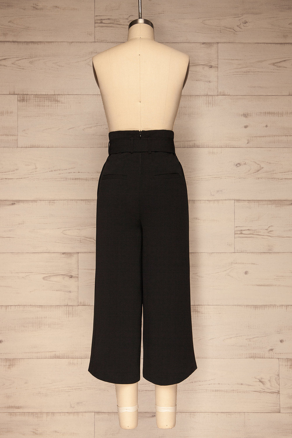 Ferentino Black Wide Leg Pants | Pantalon | La Petite Garçonne back view