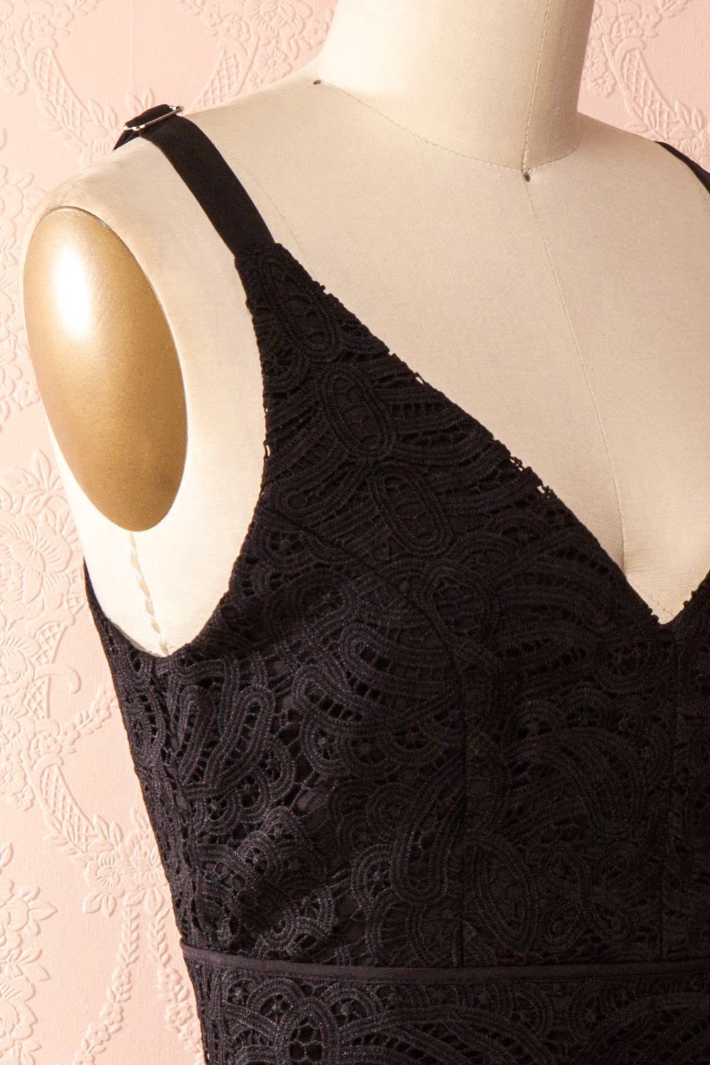 Feryel Black Lace A-Line Summer Dress | Boutique 1861