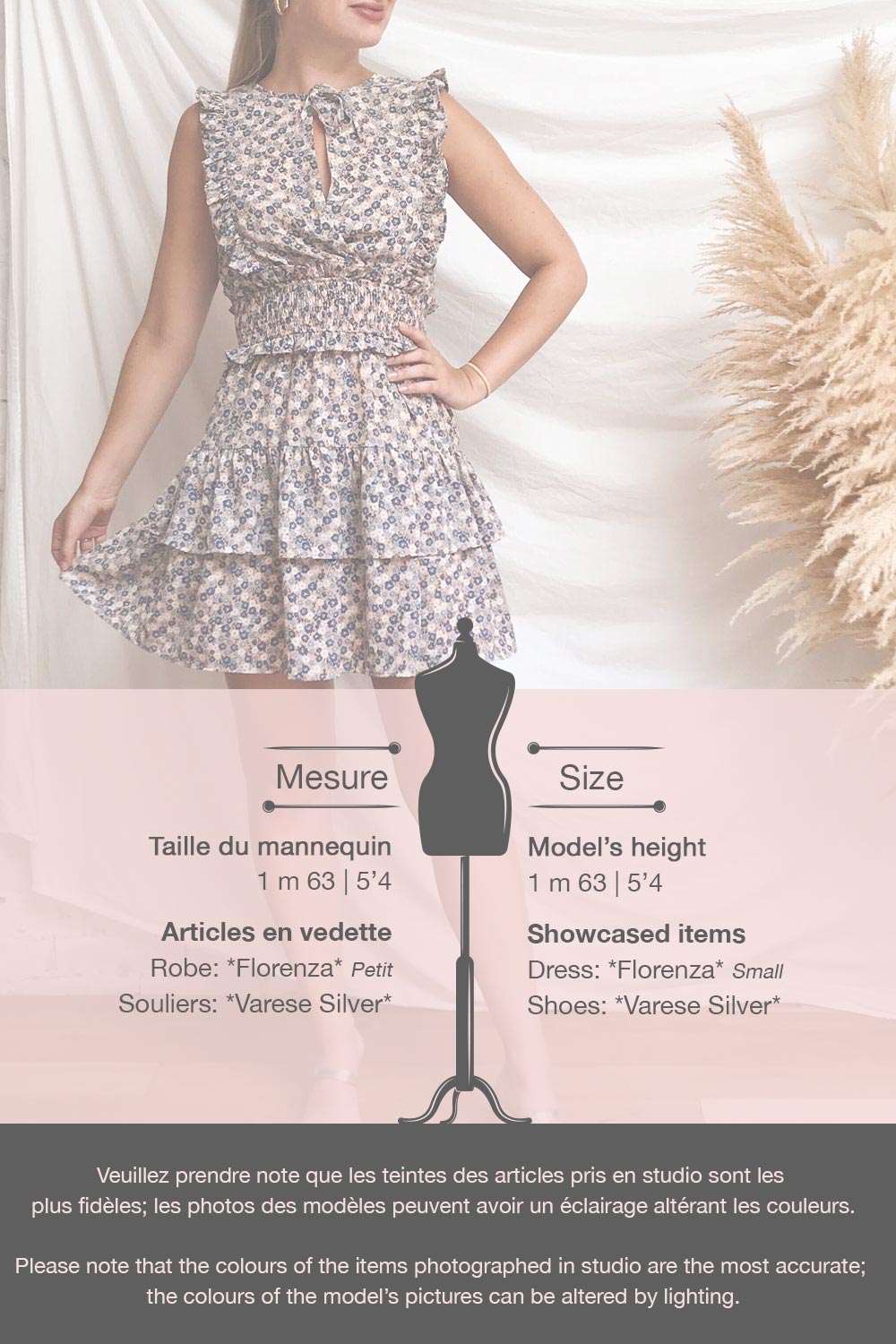 Florenza Short Pink Floral Ruffle Dress | Boutique 1861 template