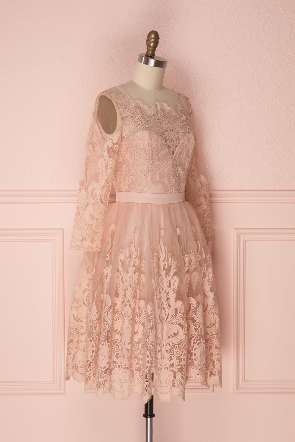 Fodla Blush | Pink Lace Dress