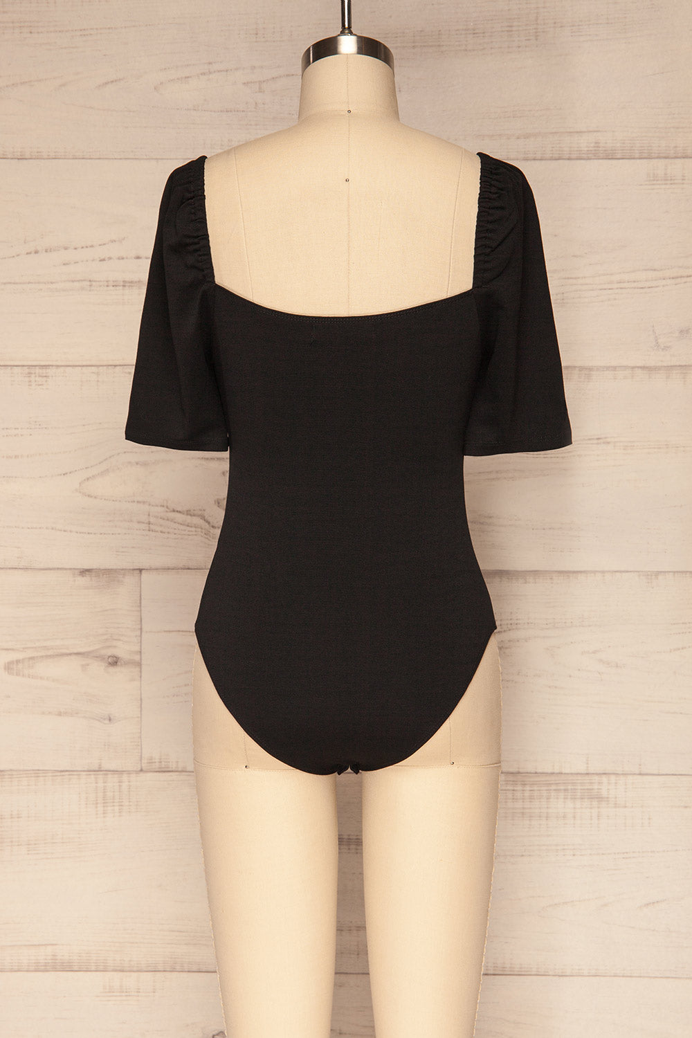Fukui Onyx Black Short Sleeved Bodysuit | La Petite Garçonne 5