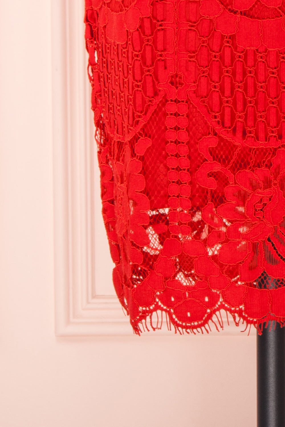 Gabryelli Rouge Red Lace Fitted Cocktail Dress | Boutique 1861